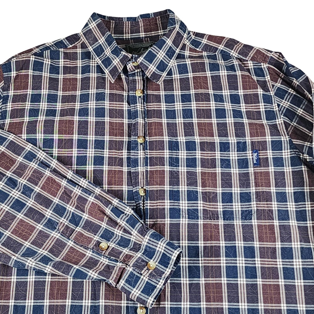 Woolrich Shirt Mens XL Multicolor Plaid Long Sleeve Button Down Casual Outdoor